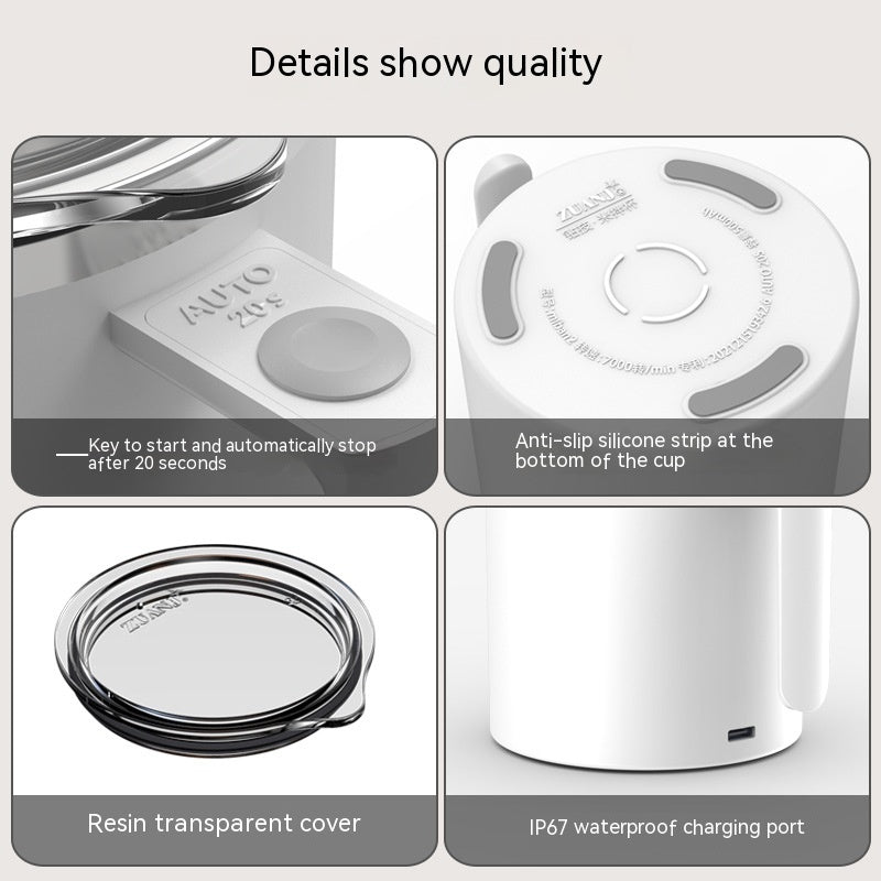 Portable Magnetic Automatic Mixing Coffee Cup – Rechargeable Smart Self‑Stirring Travel Cup - Mugs | Buy Online in UK