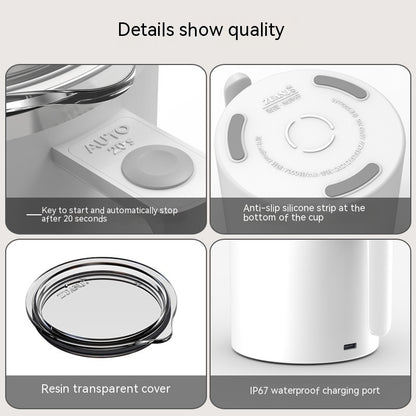 Portable Magnetic Automatic Mixing Coffee Cup – Rechargeable Smart Self‑Stirring Travel Cup - Mugs | Buy Online in UK