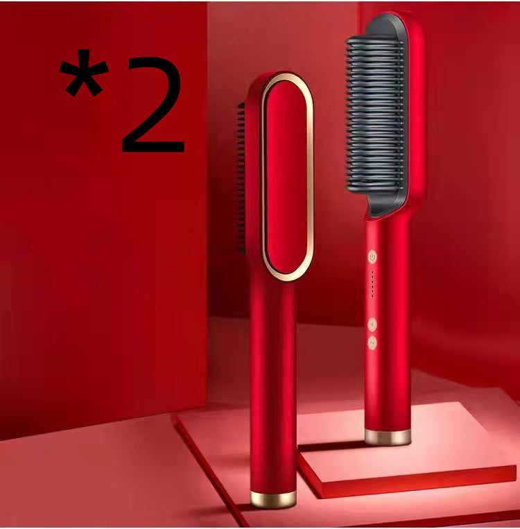 New 2-in-1 Hair Straightener & Curling Tong – Dual-purpose Electric Hair Brush - Straightening Brushes | Buy Online in UK