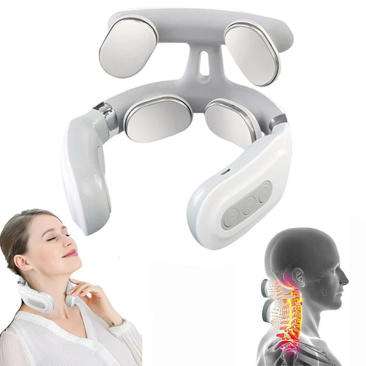 Electric Cervical Neck Pulse Massager Pain Shoulder Relief Body Muscle Relax UK - Electric Massagers | Buy Online in UK