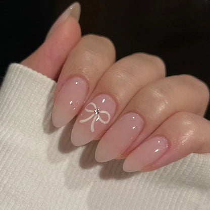 Medium-length Acrylic Almond Fake Nails-0