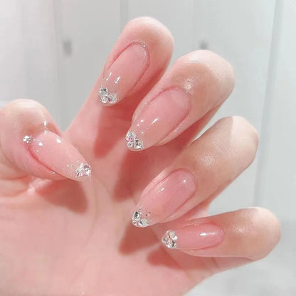 Medium-length Acrylic Almond Fake Nails-1