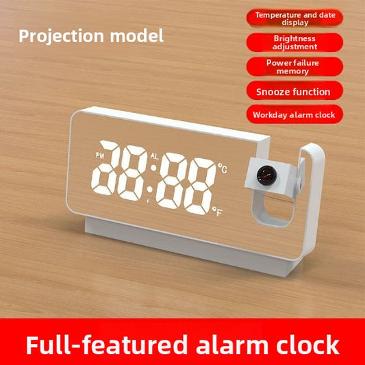 Rechargeable projection alarm clock