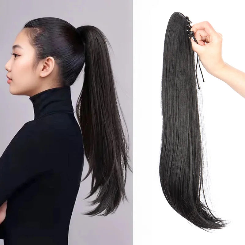 Synthetic Curly Ponytail Extension Clip In-0