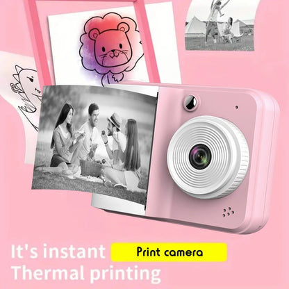 Thermal Print Camera HD 1080P Photo Printing Camera With 3 Rolls Print Paper - Pretend Electronics | Buy Online in UK