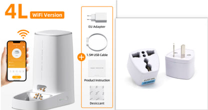 4L Automatic Pet Feeder Cat Food Dispenser Accessorie - Automatic Feeders | Buy Online in UK