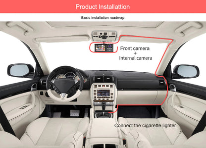 Car Dual Lens Dash Cam HD 1080P Front & Rear Inside Video Recorder with G-Sensor - Dash Video Cameras | Buy Online in UK