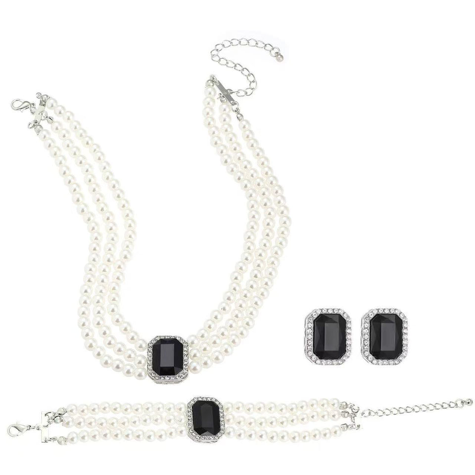 Imitation Pearl Jewelry Set for Women – Elegant Wedding & Party Fashion