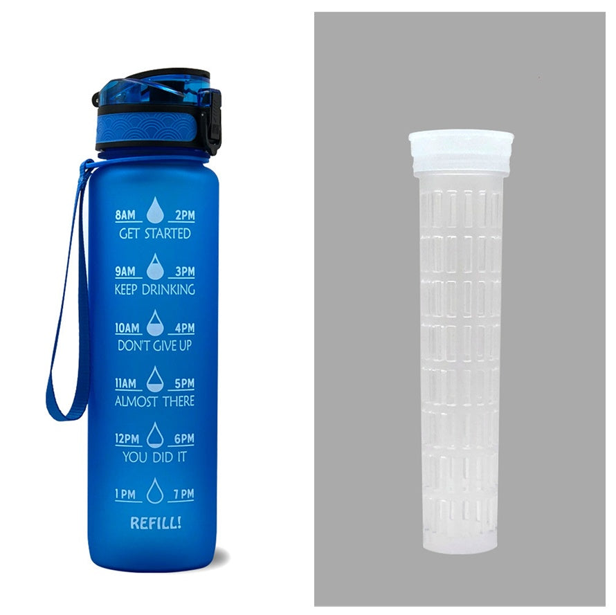 1L Tritan Motivational Water Bottle with Time Marker – Leakproof Sports Bottle (UK) - Water Bottles | Buy Online in UK