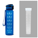 1L Tritan Motivational Water Bottle with Time Marker – Leakproof Sports Bottle (UK) - Water Bottles | Buy Online in UK