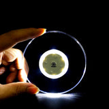 LED Glow Crystal Coaster – Acrylic Luminous Light‑Up Base for Bar, Cocktail & Mug Display - Coasters | Buy Online in UK