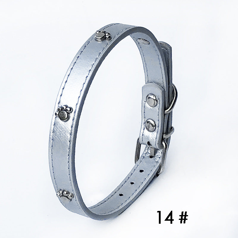 Pack Of 10 1.5 Leather Collars Dog Collars, PU Collars