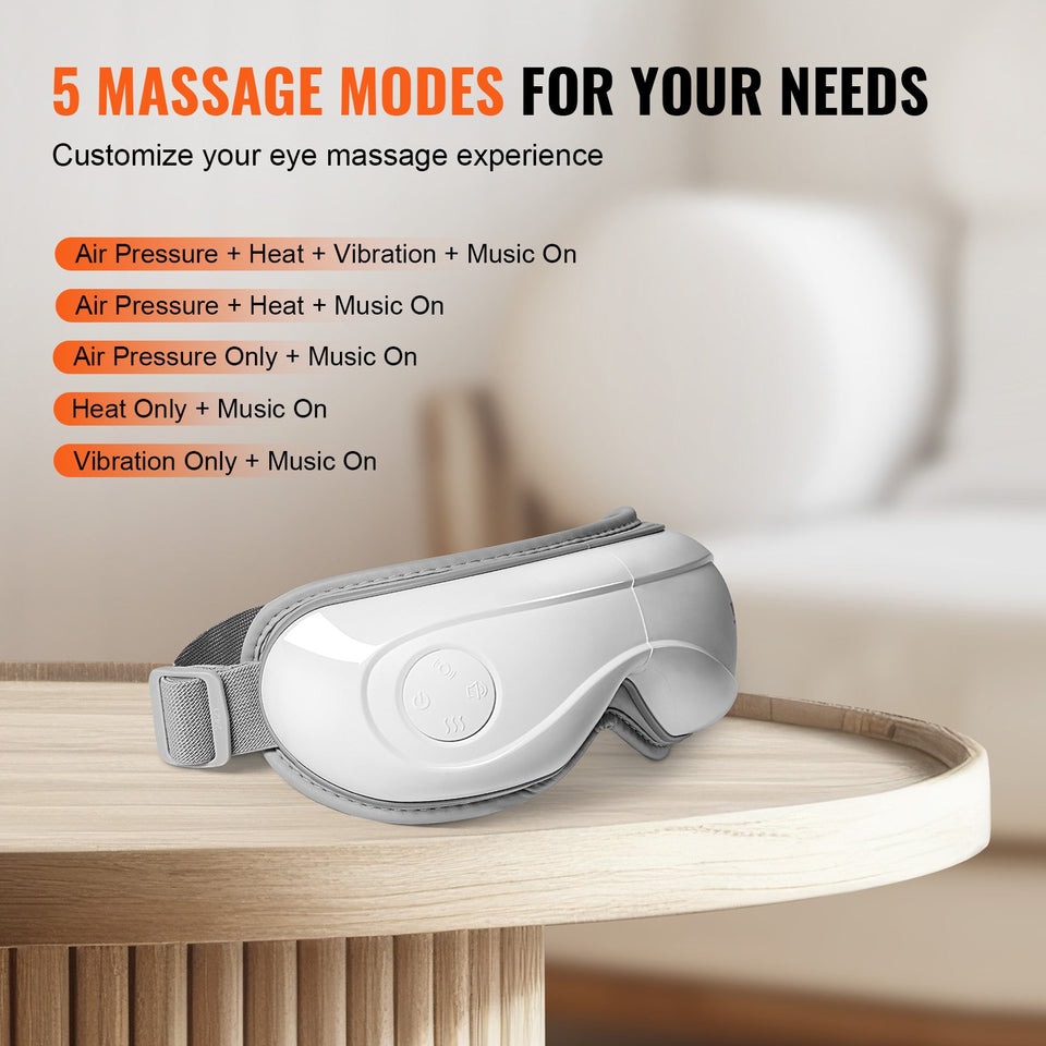VEVOR Eye Massager with Heat & Remote – 5 Modes, Bluetooth Music, Eye Care Device - Electric Massagers | Buy Online in UK