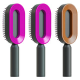 Self-Cleaning Hair Brush for Women – One-Key Cleaning, Anti-Static Hair Loss Comb - Hair Combs | Buy Online in UK