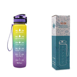 1L Tritan Motivational Water Bottle with Time Marker – Leakproof Sports Bottle (UK) - Water Bottles | Buy Online in UK
