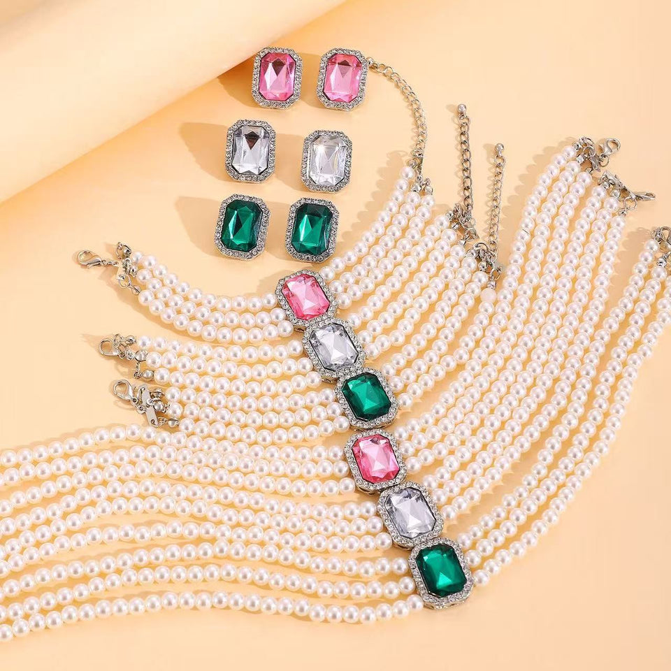 Imitation Pearl Jewelry Set for Women – Elegant Wedding & Party Fashion