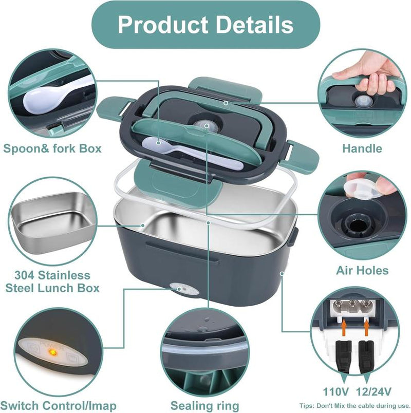 Portable Electric Heated Lunch Box – Food Warmer - Food Warmers | Buy Online in UK