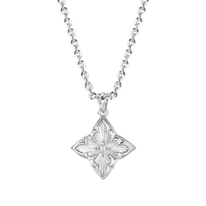 14k Gold-plated Zircon Pendant Necklace With A Clavicle Chain