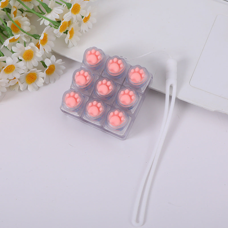 Soft silicone cat paw keycap keychain - Keychains | Buy Online in UK