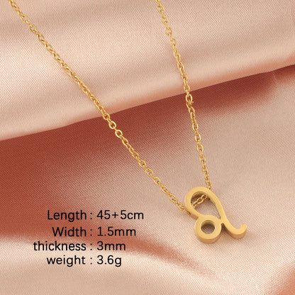 12 Zodiac Sign Collarbone Chain Necklace for Women