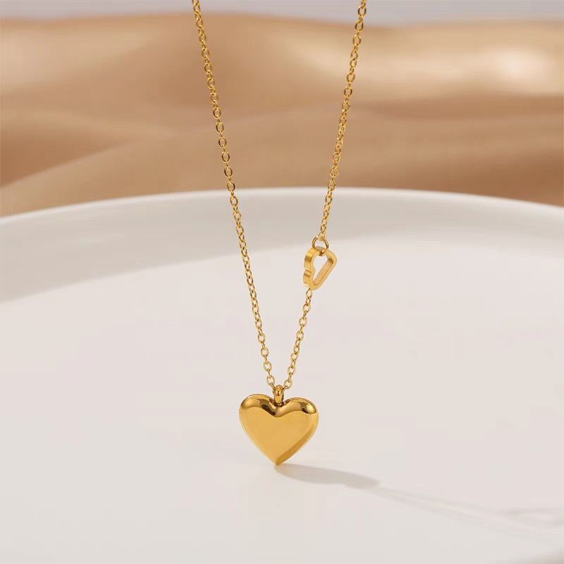 Buy Rose Gold Heart Necklace with White Zircon – Elegant Gift for Her in UK - High Quality Necklaces