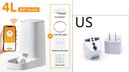 4L Automatic Pet Feeder Cat Food Dispenser Accessorie - Automatic Feeders | Buy Online in UK