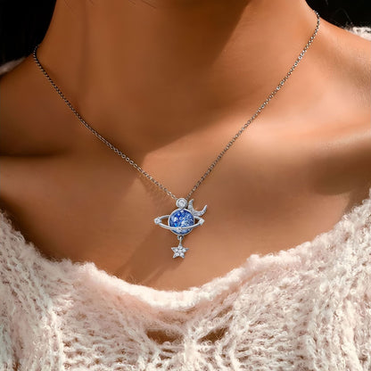 Fashionable Rhinestone Pendant Necklace for Women UK product image