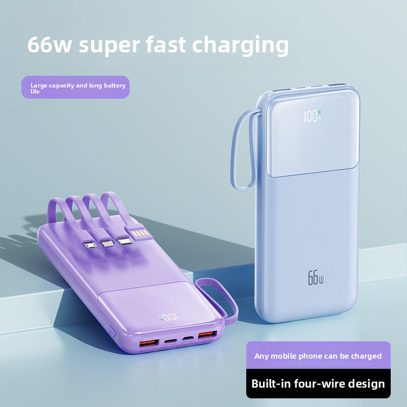 Portable Power Bank with Built-in Cable | Fast Charging Travel Charger UK - Power Banks | Buy Online in UK