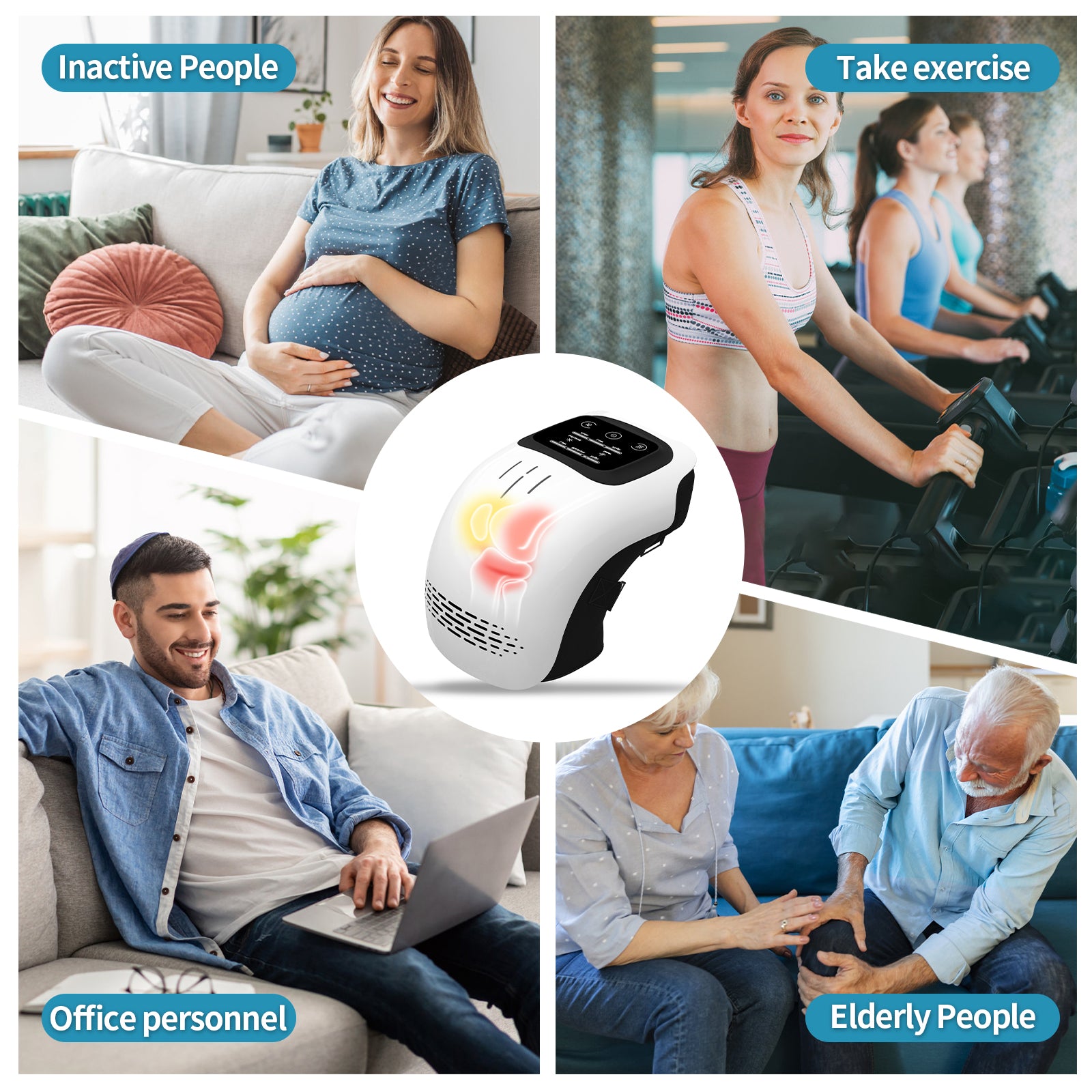 Intelligent Home Use Electric Intelligent Kneading Heating Knee Massager Rechargeable