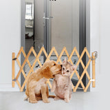 Retractable Wooden Dog Gate Pet Baby Safety Fence Barrier Doorways Stairs Garden - Fences & Gates | Buy Online in UK