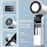 Violent Ice Cooling Fan Handheld Portable Fan Rechargeable Speed Ice Cooling Handheld Small Fan High Speed Folding Neck Type Fan