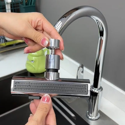 Universal Rotating Waterfall Faucet Nozzle – Splash‑Proof Bubbler Extension for Kitchen Sink - Faucet Accessories | Buy Online in UK