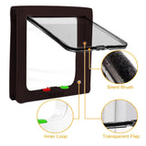 Pet Door Locking Small Medium Large Dog Cat Flap Magnetic White Frame 4 Way - Door-Mounted Doors | Buy Online in UK