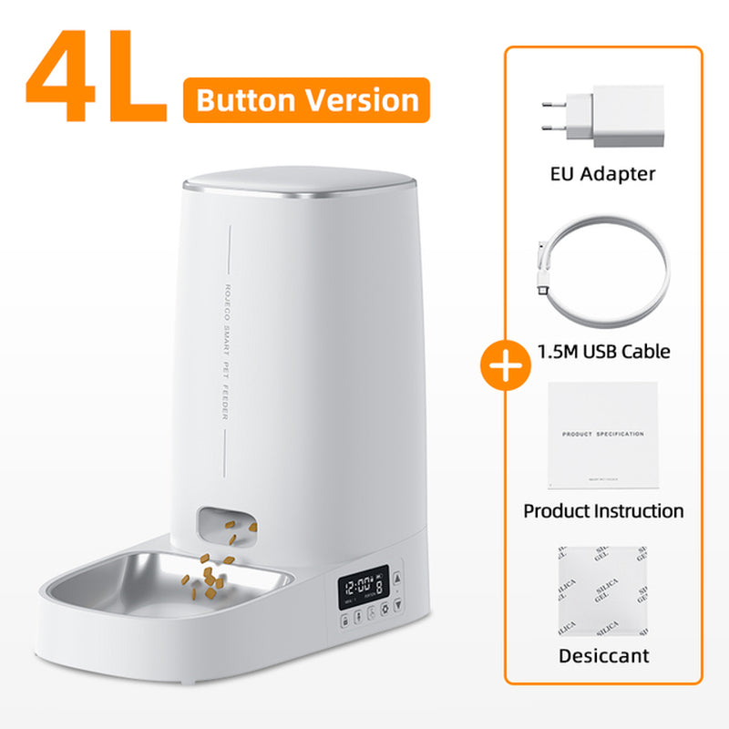 4L Automatic Pet Feeder Cat Food Dispenser Accessorie - Automatic Feeders | Buy Online in UK