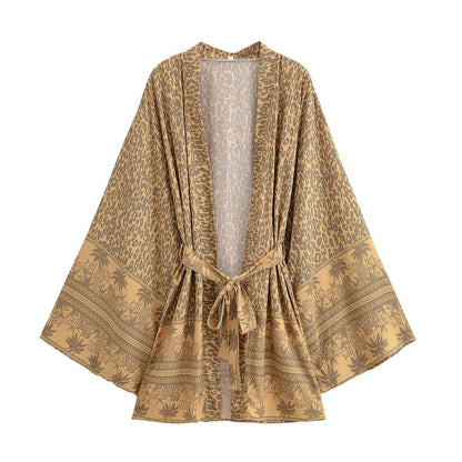 Printed casual loose beach kimono for women - Kimonos | Buy Online in UK