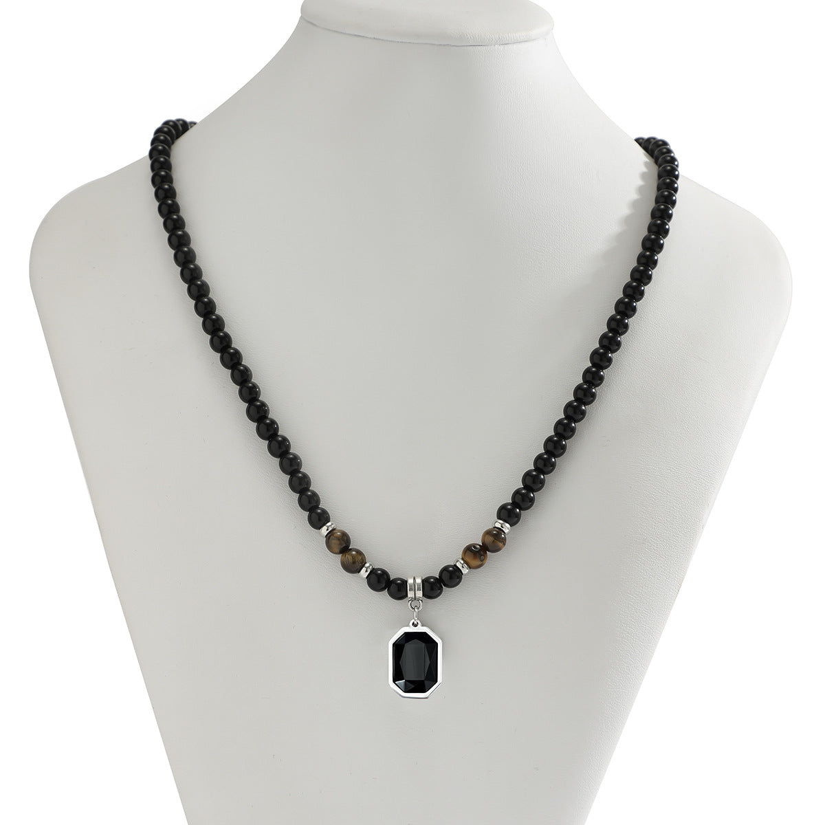 Geometric Beaded Necklace for Men - Necklaces | Buy Online in UK