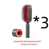 Self-Cleaning Hair Brush for Women – One-Key Cleaning, Anti-Static Hair Loss Comb - Hair Combs | Buy Online in UK
