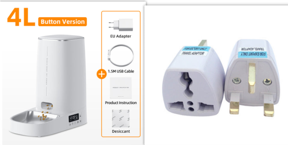 4L Automatic Pet Feeder Cat Food Dispenser Accessorie - Automatic Feeders | Buy Online in UK