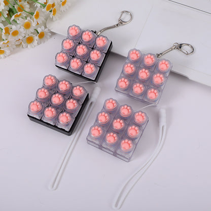 Soft silicone cat paw keycap keychain - Keychains | Buy Online in UK