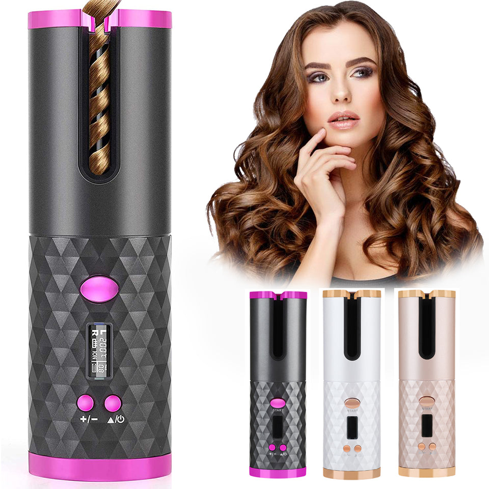 Rechargeable Automatic Hair Curler for Women – Portable Ceramic Hair Curler - Curling Irons | Buy Online in UK