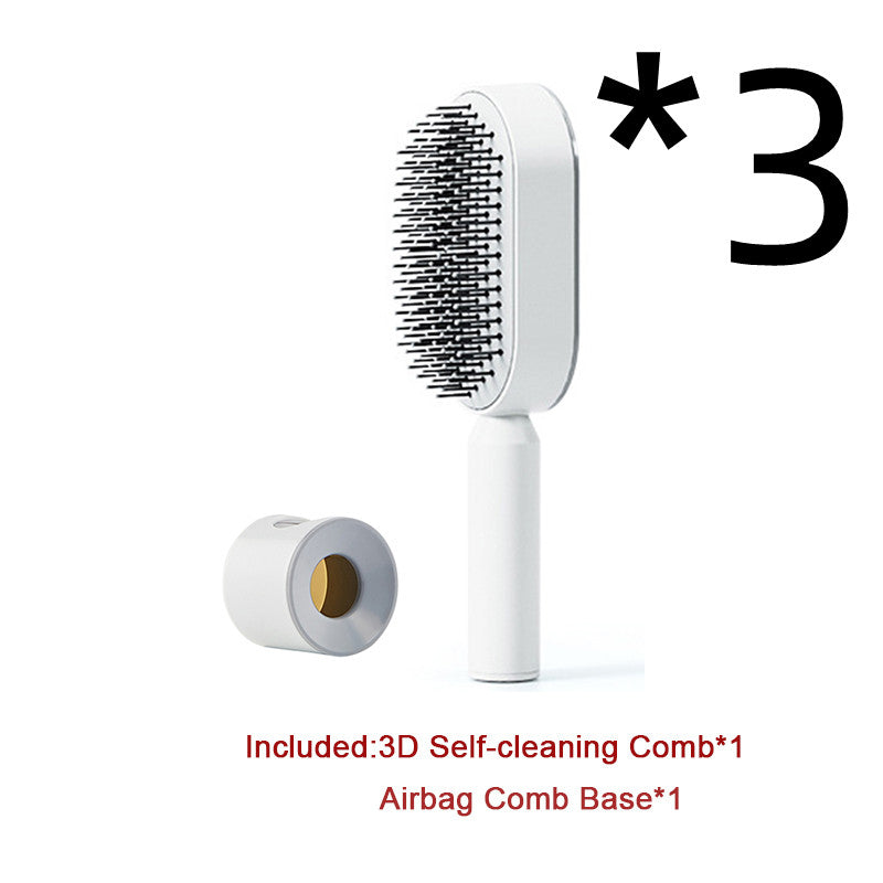 Self-Cleaning Hair Brush for Women – One-Key Cleaning, Anti-Static Hair Loss Comb - Hair Combs | Buy Online in UK
