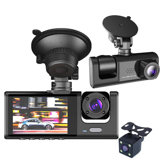 Car Dual Lens Dash Cam HD 1080P Front & Rear Inside Video Recorder with G-Sensor - Dash Video Cameras | Buy Online in UK