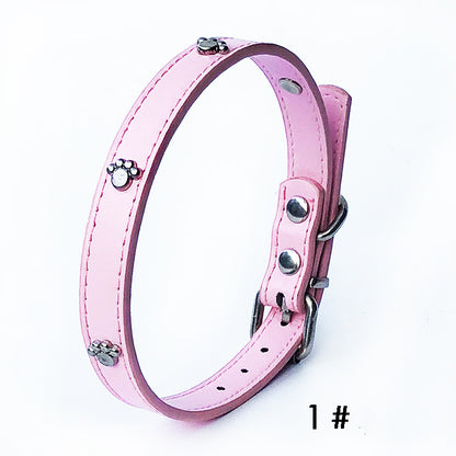 Pack Of 10 1.5 Leather Collars Dog Collars, PU Collars