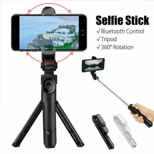 Bluetooth Selfie Tripod Telescopic Stick Remote Monopod Extendable Phone Holder - Selfie Sticks | Buy Online in UK