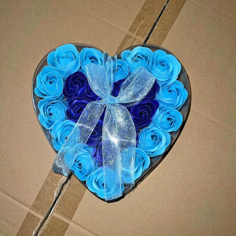 Rose-scented soap heart-shaped gift box - Artificial Flowering Plants | Buy Online in UK