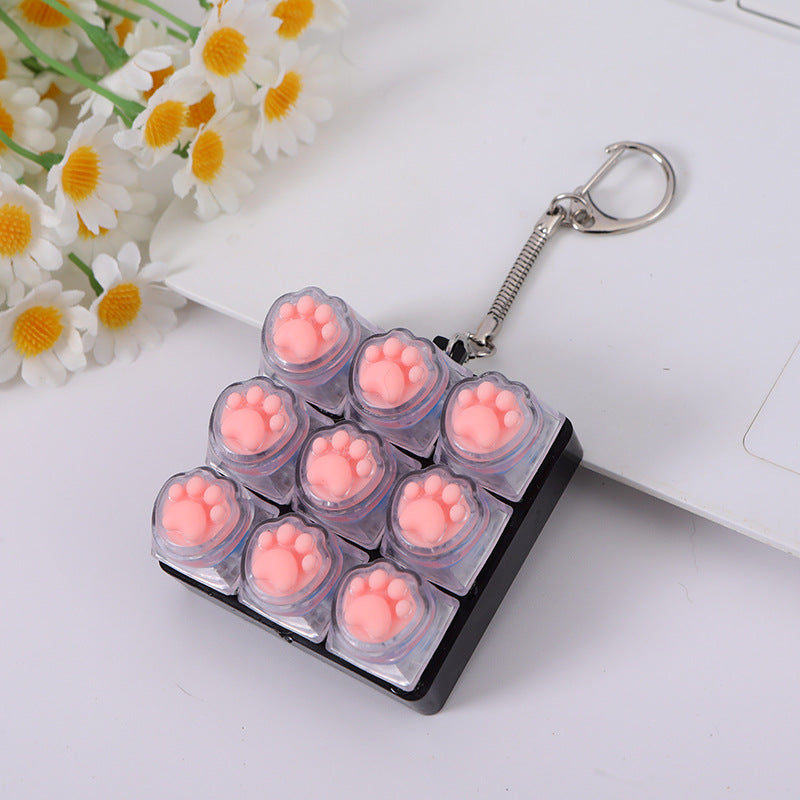 Soft silicone cat paw keycap keychain - Keychains | Buy Online in UK