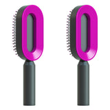 Self-Cleaning Hair Brush for Women – One-Key Cleaning, Anti-Static Hair Loss Comb - Hair Combs | Buy Online in UK