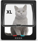 Pet Door Locking Small Medium Large Dog Cat Flap Magnetic White Frame 4 Way - Door-Mounted Doors | Buy Online in UK