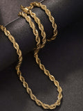 Buy Fashionable stainless steel thick necklace and twisted long necklace in UK - High Quality