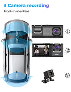 Car Dual Lens Dash Cam HD 1080P Front & Rear Inside Video Recorder with G-Sensor - Dash Video Cameras | Buy Online in UK